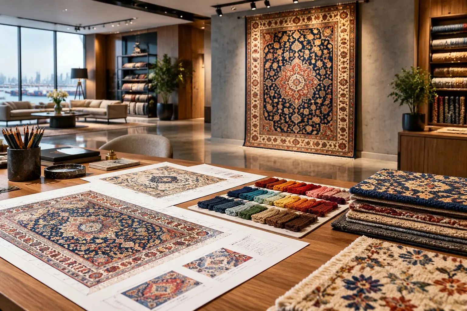 طراحی سفارشی فرش برای صادرات